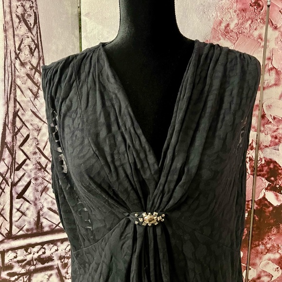 Cynthia Rowley  Black Stretch Lace Sleeveless Top NWOT - Picture 4 of 5